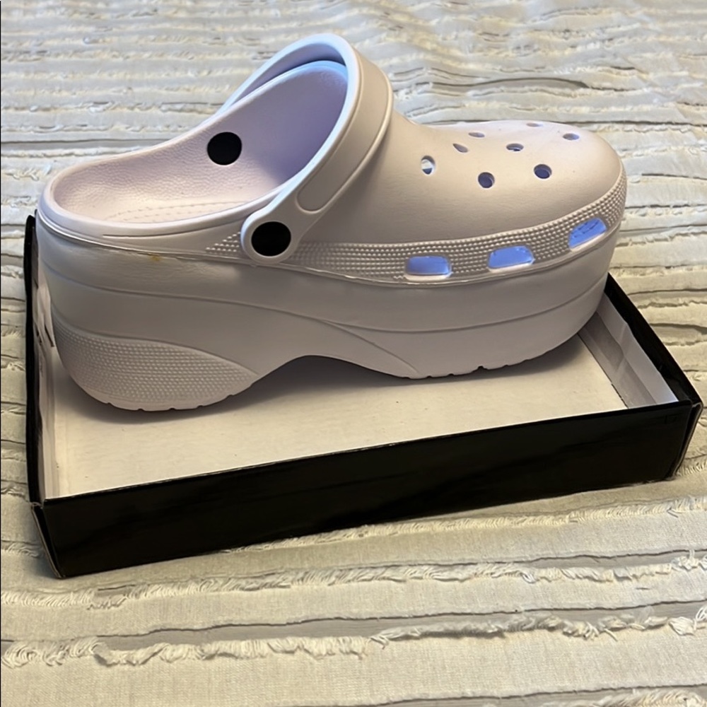 White Crocs, women’s 8